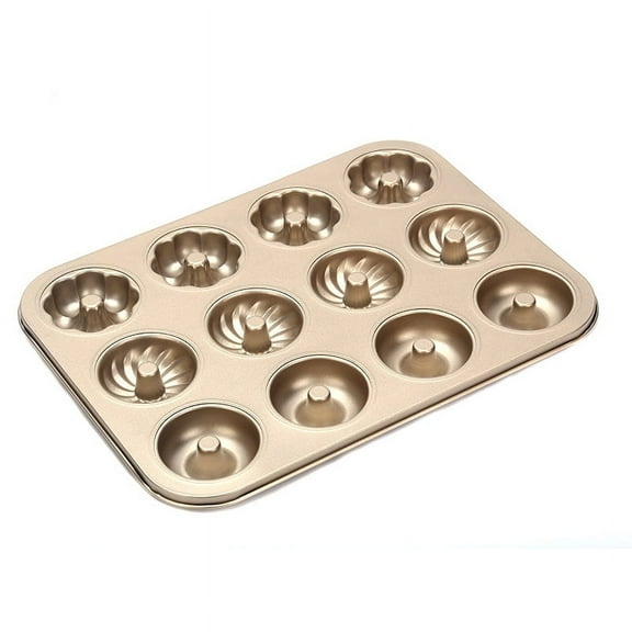 One Mold Three Shape, Mini Fluted Pan Cake Pan Alloy Steel, Fluted Tube Bundt Pan, Excelle Elite, Mini, Non-Stick - One Shape