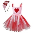 thumbnail image 4 of Otqutp 2-8 Years Kids Girls Valentine's Dress Little Girl Love Bow Dress Sequin Heart Dress Princess Dress Birthday Dress Toddler Girl Clothes(B-1,5-6 Years), 4 of 9