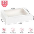 thumbnail image 2 of Kucoele 20 PCS Bakery Boxes with Window, 12 x 8 x 2.5 Inches Pastry Boxes Auto-Popup Treat Boxes for Chocolate Covered Strawberries, Cookies, Muffins, Donuts, Breakable Hearts, 2 of 7