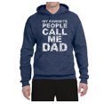 thumbnail image 2 of My Favorite People Call Me Dad Family Husband Daddy Granpa Fathers Day Gift | Mens Father's Day Hooded Sweatshirt Graphic Hoodie, Vintage Heather Navy, Medium, 2 of 4