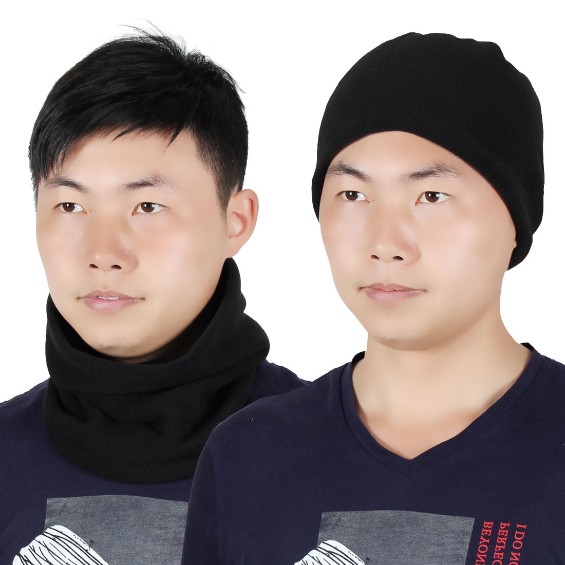 Adjustable Face Mask Winter Neck Tube Protector Outdoor Cycling Scarf Wrap Black by Unique-Bargains
