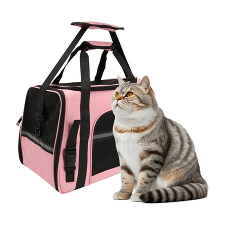 Pet Dog Cat Carrier Bag Soft Sided Comfort Travel Tote Case  17.32  X 9.84  X 11