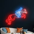 thumbnail image 5 of Handmadetneonsign Equestrian Neon Sign, Man Riding Horse Wall Art Decor, Horse Rider Sport Wall Decor, 5 of 5