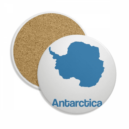 

Blue Antarctica Illustration Map Pattern Coaster Cup Mug Tabletop Protection Absorbent Stone