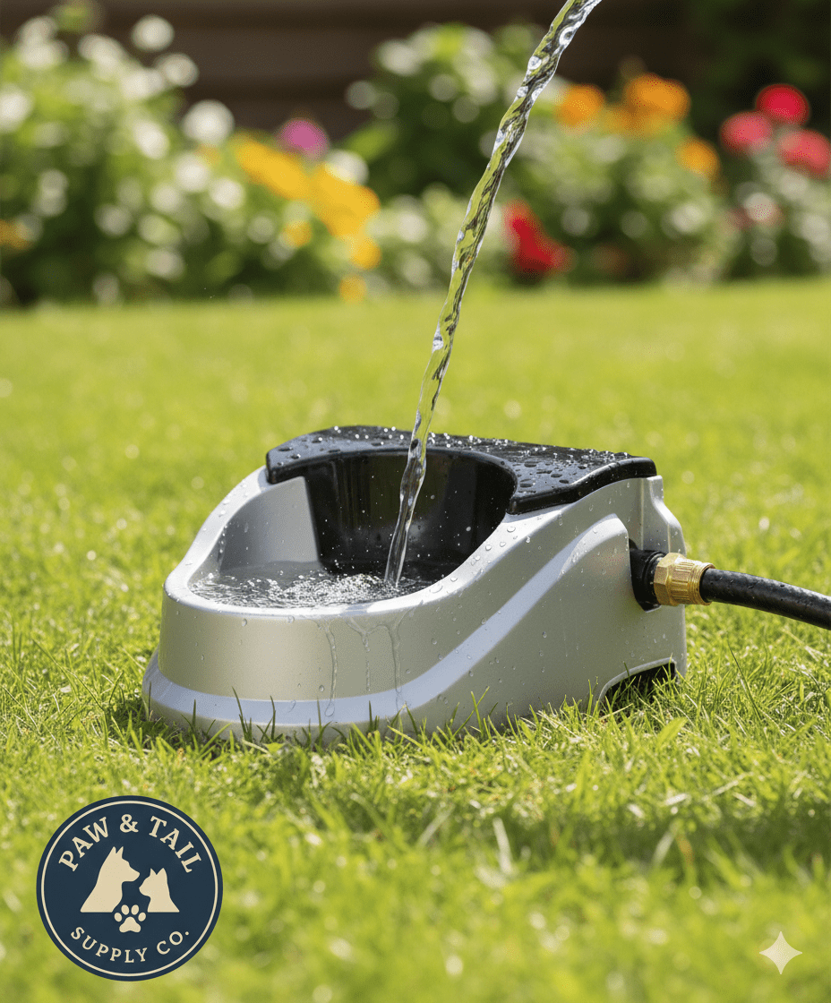 Bear Bear Pet Aqua Buddy Automatic Float Waterer 2 Qt Silver Black Outdoor