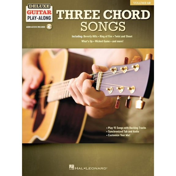 Hal Leonard Three Chord Songs Deluxe Guitar Play-Along Volume 12 Book/Audio Online
