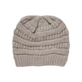 thumbnail image 1 of Bonnets Tricotés d'Hiver avec Sequins - Beige, 1 of 2