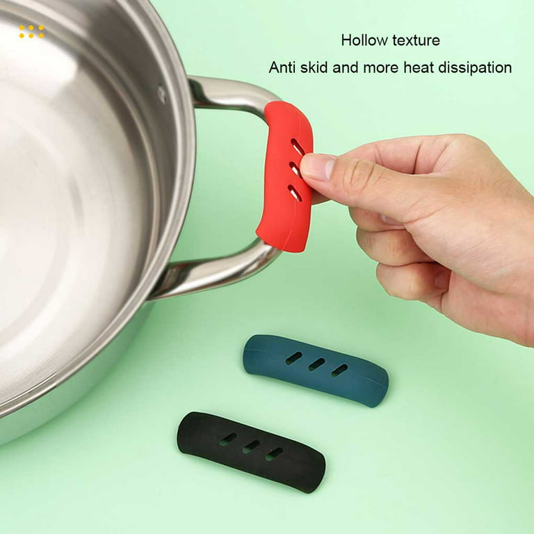 Silicone Anti-Scald Pot Handle Cover,Silicone Assist Handle Holder for Most  Pan
