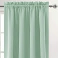thumbnail image 3 of Room Darkening Blackout Window Curtains with Grommets,1 Panel 42*63" Thermal Insulated Grommet Blackout Curtains Short Drapes for Living Room Bedroom,Green, 3 of 7