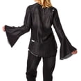 thumbnail image 3 of Angel Premium Women's Hand-Embroidered 100% Tencel Bell Sleeve Boho Top with Frayed Trim, 3 of 5
