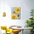 thumbnail image 4 of Sunflower Wall Art Bathroom Decor Yellow Flower Canvas Wall Art Sunflower Pictures Wall Decor Floral Prints Painting Framed Artwork for Bedroom Living Room Home Office Decoration,Ready to Hang 12"x15", 4 of 6