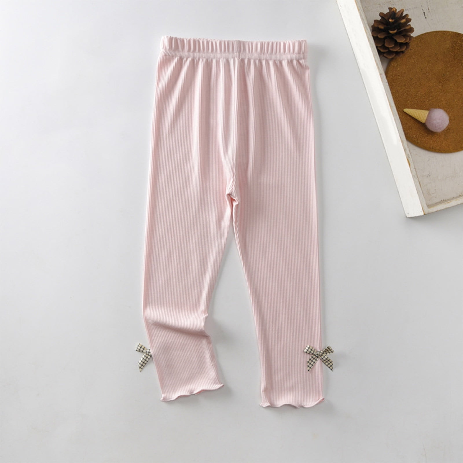 LSLJS Girls Capri Leggings Girls Running Yoga Dance Pants Girls Athletic Workout Leggings Baby Girl Pants 10 11 Years Pink