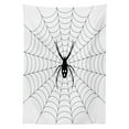 thumbnail image 3 of Ambesonne Halloween Tablecloth Rectangular Table Cover, Poisonous Animal Thread, 60"x84", White and Black, 3 of 4