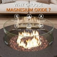 thumbnail image 6 of MOALCOFER 28'' Round Propane  Fire Pit Outdoor with Wind Guard,40,000 BTU Gas Fire Pit Table Lava Rocks&Cover, 6 of 7