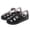 A-Black, variant on Fridja Toddler Sandles Girls Jelly Sandals Rubber Sole Closed Toe Princess Flat Summer Shoes for 1-4 Years Old Kids
