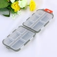 thumbnail image 3 of Portable Pill Box with 10 Compartments Removable Oval Shaped Plastic Pocket Pill Box for Camping Travel, 3 of 5