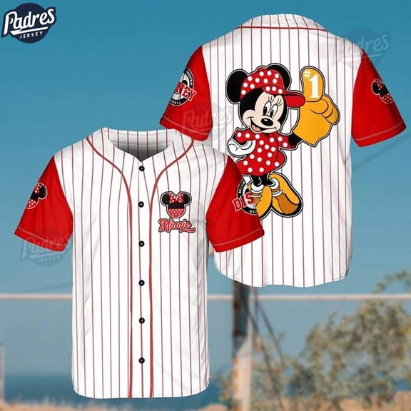 Minnie Mouse Disney Baseball Jersey Style