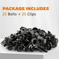 thumbnail image 6 of 25 * bolts 25 * U-nut clips-Black, 6 of 6