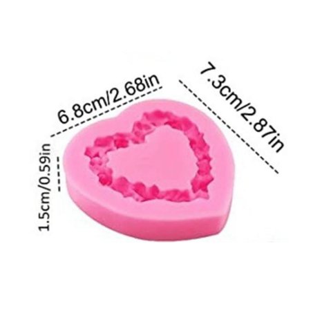 3D Love Candle Silicone Mold DIY Aroma Diffuser Epoxy Resin Valentine's Day Rose Decoration Mould Wedding Gift Cake Making Tools