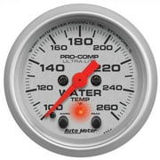 AUTO METER 4354 2-1/16IN WATER TEMP, 100- 260F, W/PEAK & WARN
