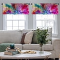 thumbnail image 4 of LALILO Kitchen Curtain Valance Colorful Shapes Color Rod Pocket Window Curtain 52"x 18" Set of 2, 4 of 5