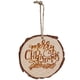 thumbnail image 1 of Adornos de madera para árbol de Navidad con cuero • Colgantes redondos tallados • Juego de 12 piezas • Decoración rústica del hogar • Manualidades en madera ecológicas, 1 of 2