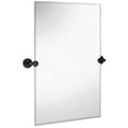 thumbnail image 1 of Large Pivot Rectangle Mirror With Brushed Chrome Wall Anchors | Silver Backed Adjustable, 1 of 6
