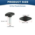thumbnail image 2 of Uxcell Tee Thumb Screws, Carbon Steel Tee Wing Knobs for Hand Tightening Applications M8 x 30mm, 2 of 7
