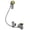 Polished Brass, variant on Westbrass 35" Cable Drive Bathtub Kit with Rotary Overflow Knob on a Ball Joint Elbow, Pop-Up Drain and Sch. 40 PVC Fittings, Satin Nickel