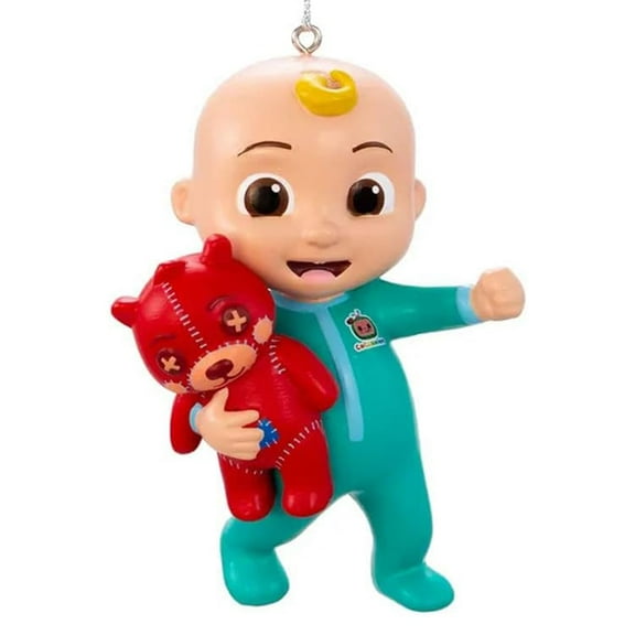 Cocomelon Blow Mold Christmas Ornament - Baby JJ Character with Teddy Bear Holiday Decoration