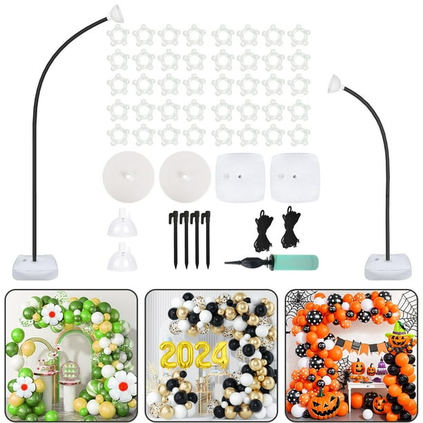 Kit de arco de globos AerWo de 2,8 m y 1,8 m con soporte para fiesta de bodas
