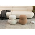 thumbnail image 5 of MEETAKING Small Round Foot Stool, Teddy Fabric Footrest Ottoman Stool with Non-Skid Legs, Modern Footstools Step for Couch, Desk, Office, Living Room (Beige), 5 of 8