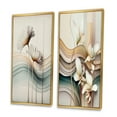thumbnail image 3 of Designart "Hyperrealistic White Gerbera Daisy Blossoms II" Gerbera Framed Wall Art Set Of 2 - White Floral Framed Canvas Set For Living Room Decor, 3 of 7