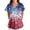 01-Deep Red, variant on 4th of July Women's V-Neck Scrub Top - 250 Anniversary USA Modern Classic Shirt with Pockets, Instrument Loop & Fade Resistant Fabric 02-Blue XL