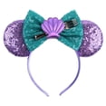 thumbnail image 5 of Diadema de sirenita de Mickey Mouse, accesorios para el cabello para niña, diadema de Ariel, diadema con orejas de concha de perlas Sebastian para niños, 5 of 5