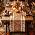 thumbnail image 4 of Yhmxh Maple Leaves Fall Table Runner, Linen Autumn Thanksgiving Decor Table Runner, Seasonal Farmhouse Table Dresser Scarf for Dining Table, Harvest Holiday, Thanksgiving & Farm Rustic Home Decor, 4 of 6