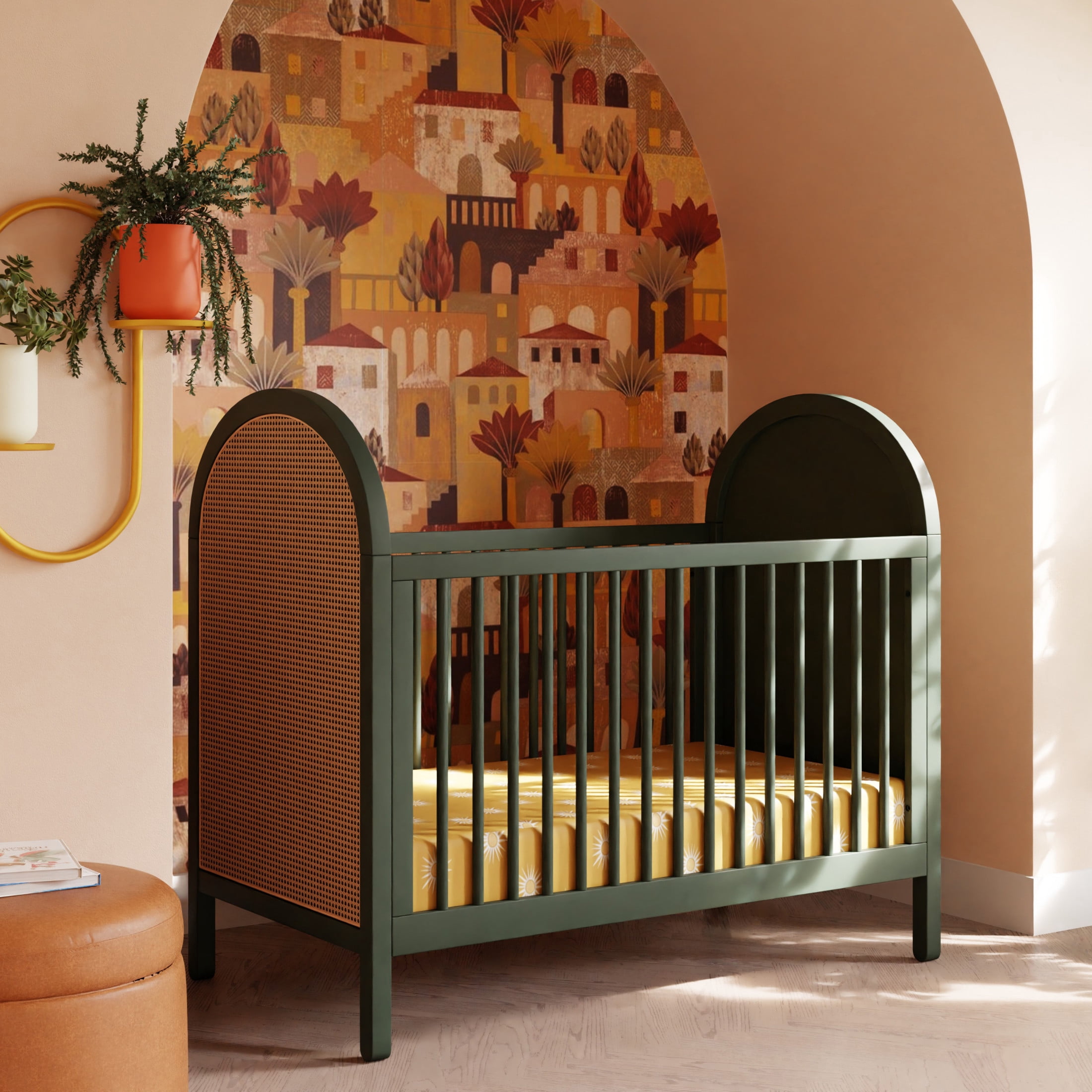 Babyletto Bondi Cane 3-in-1 Convertible Crib with Toddler Bed Conversion Kit