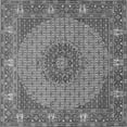 thumbnail image 1 of Ahgly Company Indoor Square Medallion Gray Traditional Area Rugs, 7' Square, 1 of 1