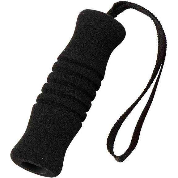 Sky Med Stylish Cane Grip in Black Foam Hand Grip Replacement come with Strap, Offset Handle, Product dimension: 5" (L) x 1- 1/2”(W), Compatible with most 7/8" to 1"