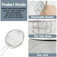 thumbnail image 2 of NOGIS Stainless Steel Drain Basket, Multifunctional Foldable Deep Fry Basket - Round Wire Mesh French Chip Frying Serving Food Presentation Tableware with Folding Handles（20x20cm）, 2 of 7