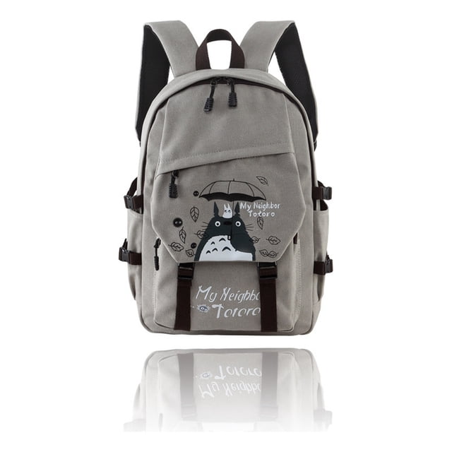 Mochila de lona con dibujos animados de anime para portátil de 14 pulgadas, género neutro