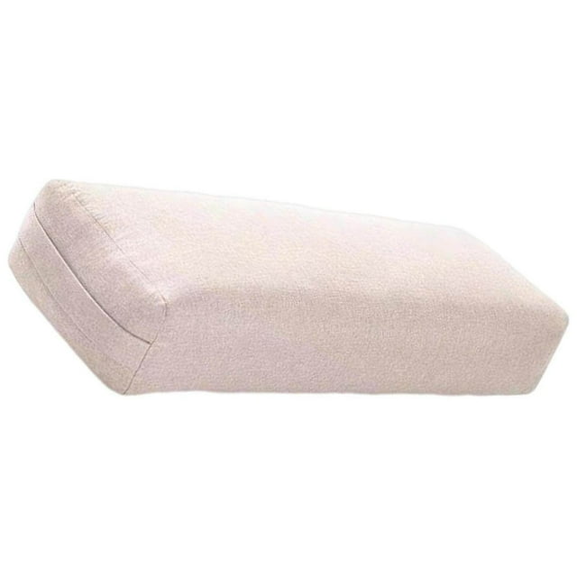 Traversin de Yoga Professionnel avec Poignée de Transport Oreiller Confortable pour Jambes Yoga Réparateur Beige