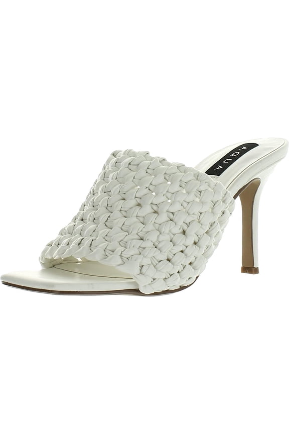 Womens Katy Faux Leather Slip On Mules