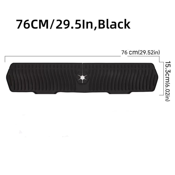 24/29.5inch Kitchen Sink Splash Guard,Silicone Draining Mat for Sink,Sink Protectors for Kitchen Sink Mat, Splash Guard Kitchen