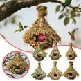 thumbnail image 3 of Handwoven Straw Bird Nest – Natural Gourd Decoration for Gardens & Pet Birds, Eco-Friendly Hanging Habitat (28x20cm), 3 of 3