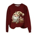 thumbnail image 4 of Christmas Sweaters for Women Novelty Funny 3D Xmas Print Long Sleeve Knitted Tops Holiday Casual Crew Neck Tunics, 4 of 4