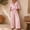 Pink, variant on Ynynloco Womens 2 Piece Outfits Striped 3/4 Sleeve Lapel Shirt High Waisted Wide Leg Pants Lounge Set S-3xl