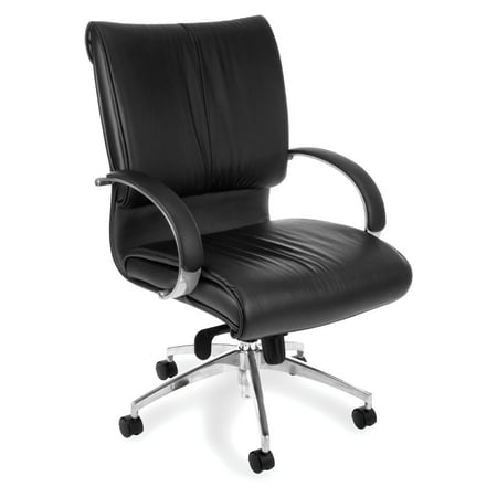 Sharp Series Leather - Ofminc Office Furniture 250 Lbs Weight Capacity Sharp Series Leather Mid-Back Executive Office Chair with Knee Tilt