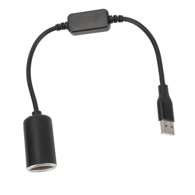 Cable De Alimentación, Adaptador Compacto De 11,8 Pulgadas De Longitud, 12V, 8W, USB Macho A Encendedor De Cigarrillos, Para Tiras De Luces LED De Coche