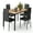 Retro Brown, variant on Aiho 5-Piece Modern Dining Set, Metal & Wood Table & 4 Chairs, Space-Saving for Small Spaces & Apartments, Gray